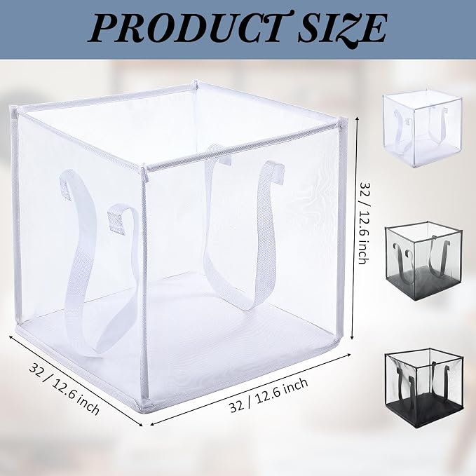 Zopeal 6 Pack Collapsible Mesh Laundry Basket, Multicolor, Single-layer - Image 2