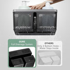 BYUNER Black Shower Caddy Portable: Plastic Bathroom Caddy Organizer with Handle and Holes, Cleaning Caddy, Hard Shower Basket Storage Tote for Toiletry, College Dorm Room Essentials for Men - Image 3