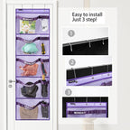 Weekly Kids Clothes Organizer Day of Week School Clothing Storage Monday to Friday Hanging Closet Organizer (Purple) - Image 5