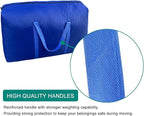 100L Extra Large Storage Bags, Big Moving Bags with Strong Zippers & Carrying Handles, Packing Bags for Moving, Storage, Travel and Camping, Storage Totes For Space Saving (Blue, 4 Pack) - Image 3