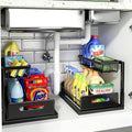 REALINN Under Sink Organizer, L-Shaped 2 Tier Pull Out Cabinet Organizer by REALINN