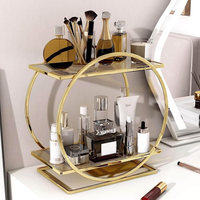 Perfume Organizer, 2-Tier Bathroom Countertop Organizer and Storage by YIWANFW