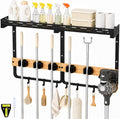 CONNOO Broom Holder Wall Mount with Shelf, Vacuum Organizer by CONNOO