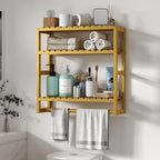 Galood Over The Toilet Storage Bathroom Shelves Wall Mounted Yellow by Galood