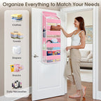 1Pack Over The Door Organizer Large Capacity Hanging Storage Room Organizer | 40 lb Capacity, Ultra-Sturdy, Foldable, Mesh Design with Clear Window, Space-Saving Organizer for Pantry, Nursery & Closet - Image 6
