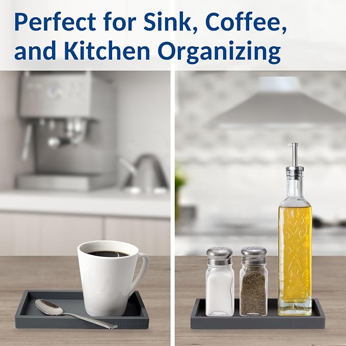 Spacewiser Countertop & Vanity Silicone Tray - Small 7.7" Kitchen Soap Tray - Image 6