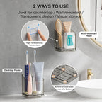 3 Slots Detachable Toothbrush Holders Wall Mounted for Bathrooms - Image 2