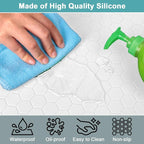 Under Sink Mats for Kitchen Waterproof, Silicone Under Kitchen Sink Mat and Protector for 34" x 22" Cabinets, Under Sink Organizer Tray, Shelf Liner Cabinet Liner for Bathroom, White - Image 4