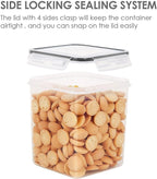 Vtopmart 2.5 L Flour Sugar Storage Containers, 4 PCS, Black - Image 4