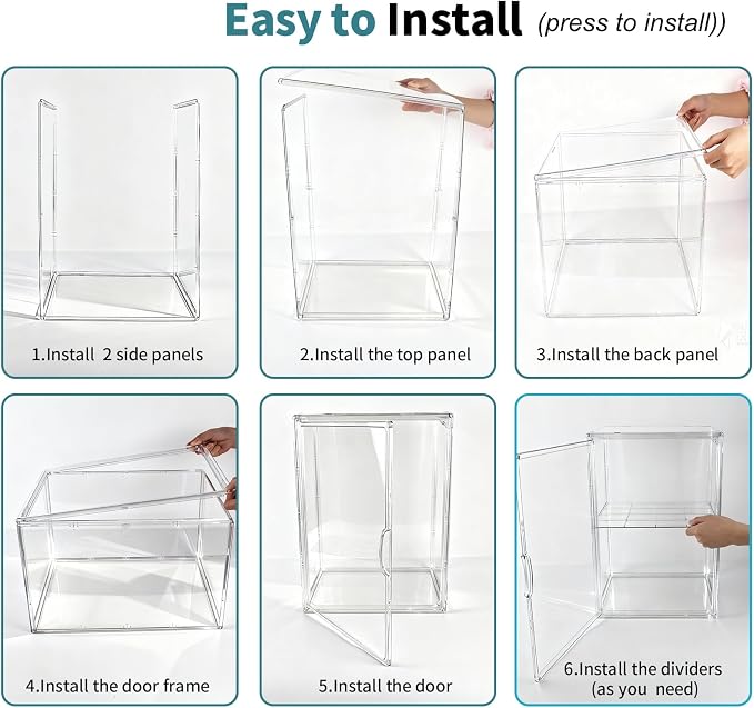 X-LARGE Baby Bottle Organizer, Upgraded Bottle Storage Organizer Baby for Countertop Cabinet, Removable Baby Organizer with Magnetic Door, Bottle Station Organizer for Nipples, Pump Parts, Thickened - Image 7