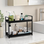 Bathroom Counter Organizer Vanity Storage Countertop Shelf, Large Black - Image 2