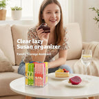 Drink Packet Organizer, Rotating Turntable Organizer with 4 Compartments - Image 4