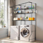 VEVOR Over Washer and Dryer Storage Shelves 6-Tier Laundry Room Drying Rack - Image 2