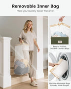 SOLEDI 100L Laundry Hamper with Lid, Large Collapsible Laundry Basket - Image 4