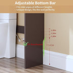Over the Toilet Storage Cabinet, Tall Slim Bathroom Organizer with Doors, Adjustable Shelves & Built-in Toilet Paper Holder, Space-Saving Above Toilet Cabinet for Small Bathrooms (Espresso) - Image 4