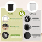Laundry Hamper with Wheels and Lid, 200L Large Rolling Laundry Basket Black - Image 3