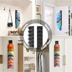 Hat Organizer for Baseball Caps 4Pack, Hat Rack for Wall with Strong Adhesive Hold up to 40 Hats, Hat Hanger Holder Display for Door Closet, Cap Organizer Storage Multilayer Two Mounting Option(Black) - Image 6