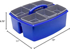 Storex Large Classroom Caddy with Cups, 13 x 11 x 6.575 Inches, Blue, Case of 2 (00985U02C) - Image 9