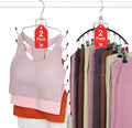 TOPIA HANGER 4 Pack Gym Clothes Organizer, 2 Pack Tank Top Hangers with 2 Pack Leggings Hangers Space Saving Hang 20 Sets Tank Top Bra with Leggings Shorts Pants Yoga Outfits for Closet Black CT78B by TOPIAHANGER