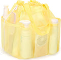 famichan Mesh Shower Caddy Portable with Drawstring, Dorm Room Essentials for College Students Girls & Boys, Large Shower Bag for Camping,Swimming,Gym,Travel,Bathroom - Yellow by famichan
