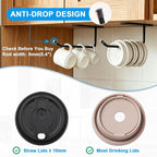 7 Pack Adhesive Multi Size Pantry Door Organizer,3 Cabinet Door Organizer + 4 Cup Lid Holders,Lid Organizers Inside Cabinet Food Container and Storage Cup Lids Holder Kitchen Cabinet Storage - Image 4