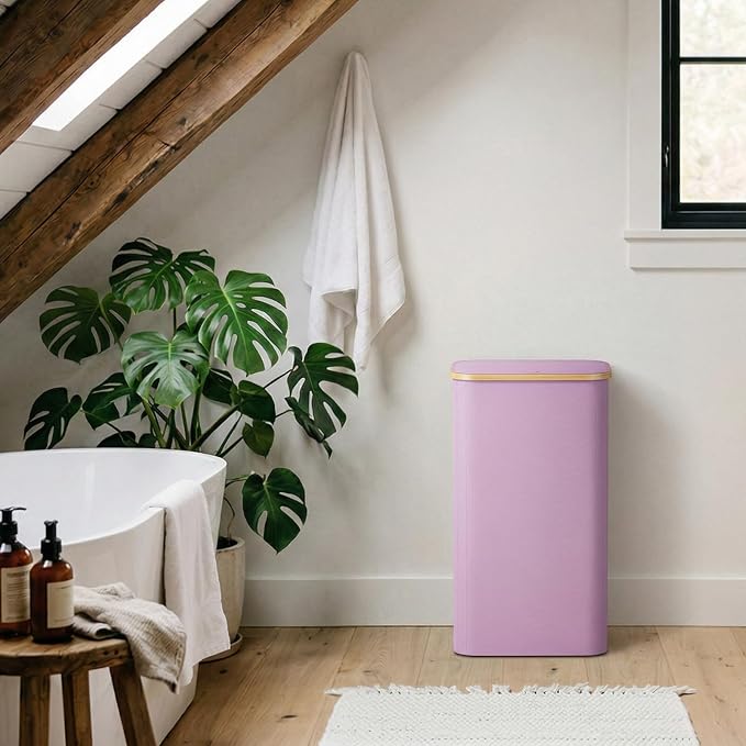 Lifewit 105L Large Laundry Basket with Lid, Removable Bags, Purple - Image 8