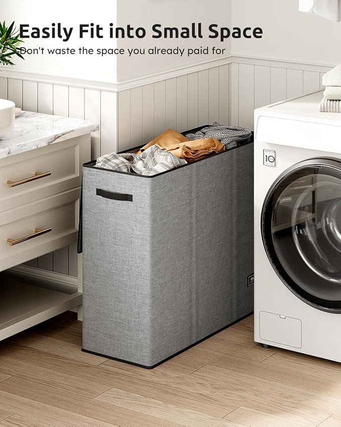 SOLEDI Large Laundry hamper 3 Section with Laundry Bag, XL Clothes Basket - Image 5