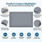 Waterproof Under Sink Mat 34"x22", Silicone Mat, Dark Gray - Image 5