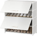 5 Tier Shoe Cabinet with Door, 20-Pair Storage, White | Ideal for Daily Family Use, Door Keeps Shoes Dust-Free, Stops Pets from Chewing, Simple Tool-Free Install by UNITSTAGE