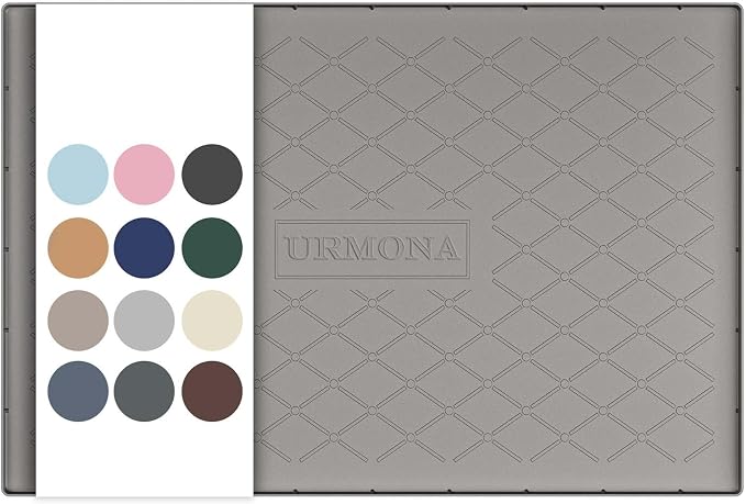 URMONA Under Sink Mat 31 x 22 in, Waterproof Silicone Cabinet Protector by URMONA