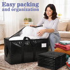 Songrey Extra Large Heavy Duty Moving Bags, 12 Pack, Black - Image 5