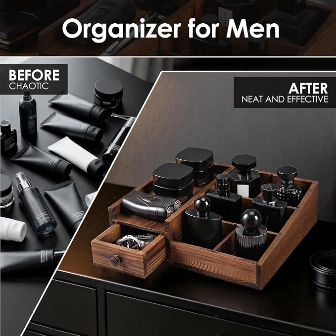 Cologne Organizer for Men,Cologne Stand,Dresser Organizer,Mens Room Decor - Image 6