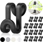 Mlici Clothes Hanger Connectors - 60 Pcs Multi-Level Cascading Hooks, Black by Mlici