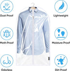 BALEINE 12PK Clear Garment Bags for Hanging Clothes, 60" Dress Suit Bag - Image 3