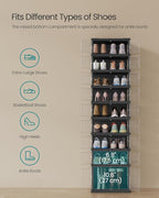SONGMICS Foldable Shoe Storage Organizer, 9-Tier for 18 Pairs - Image 4