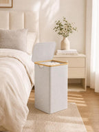 IEGrow Laundry Hamper with Lid,110L Laundry Basket with Mesh Bag,Light Grey - Image 8