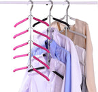 Blouse Tree Hangers Multi-Layer Clothes Hangers 3 Pack 5 in 1 Non Slip Space Saving Closet Organizer Stainless Steel Shirt Hanger Coats Hanger（Black） - Image 2