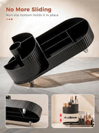 Booklov Rotating Makeup Organizer for Vanity Countertop, Black - Image 3