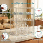 X-LARGE Baby Bottle Organizer, Upgraded Bottle Storage Organizer Baby for Countertop Cabinet, Removable Baby Organizer with Magnetic Door, Bottle Station Organizer for Nipples, Pump Parts, Thickened - Image 4