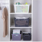 Plastic Shower Caddy Basket with Handles, Cleaning Supply for Dorm, School, Camping, Travel, Bathroom (light grey 2 pack) - Image 5