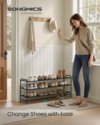 SONGMICS Long Shoe Rack, 3-Tier Shoe Organizer, Holds up to 20 Pairs - Image 3