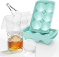 Large Ice Cube Tray for Freezer - 2 Pack Stackable Round Ice Cube Molds Set, Easy to Fill & Release with Storage Bin and Tongs for Kitchen, Party, Cocktail & Coffee, Gifts for Whiskey Lover (1.93In) by Unknown
