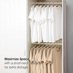 Non-Slip Metal Clothes Hangers - 5 Pack, Space-Saving Short Neck Hangers for T-Shirts, Dresses, Tank Tops, Jackets (Black) - Image 4