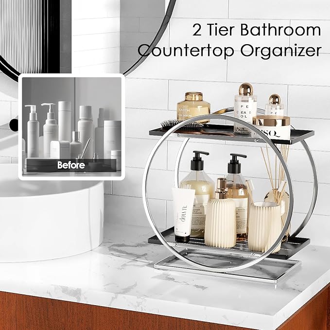 Bathroom Counter Organizer, 2-Tier Perfume Organizer for Dresser - Image 8