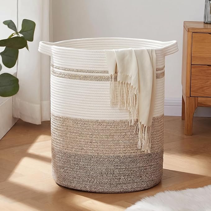 OIAHOMY 60L Laundry Basket Laundry Hamper Nursery Hamper Gradient Yellow by MasterofSpaceOptimization
