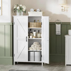 Homleke 43.3" H Farmhouse Bathroom Storage Cabinet with Adjustable Shelves - Image 2