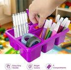 6PC Classroom Caddy, 7.87x5.9x3.35 Inches, 5 Compartment with Handle - Image 4
