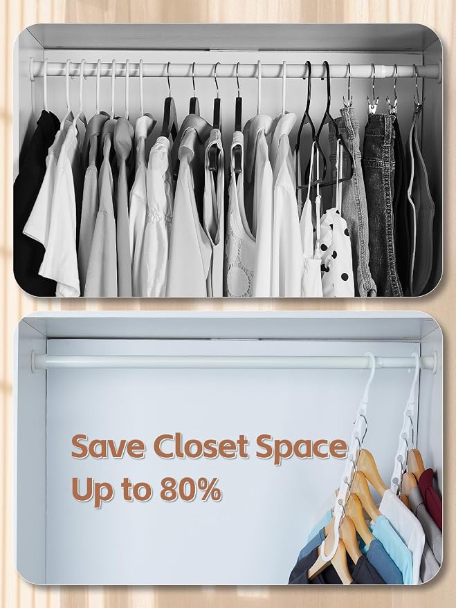 HOUSE DAY Space Saving Hangers 8 Pack, Closet Organizers and Storage | Space Saving - Image 3