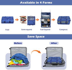 Surblue Hanging Shelves Travel Storage Bag Compression Packing Cube for Suitcase Portable Closet Organizer Collapsible with Extension Layer Large Capacity,Blue,XXL - Image 3