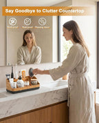 Bathroom Counter Organizer and Storage, 7 Slots Detachable Toothbrush Holders for Bathrooms, Anti-Slip Electric Toothbrush and Toothpaste Holder Countertop - Image 2